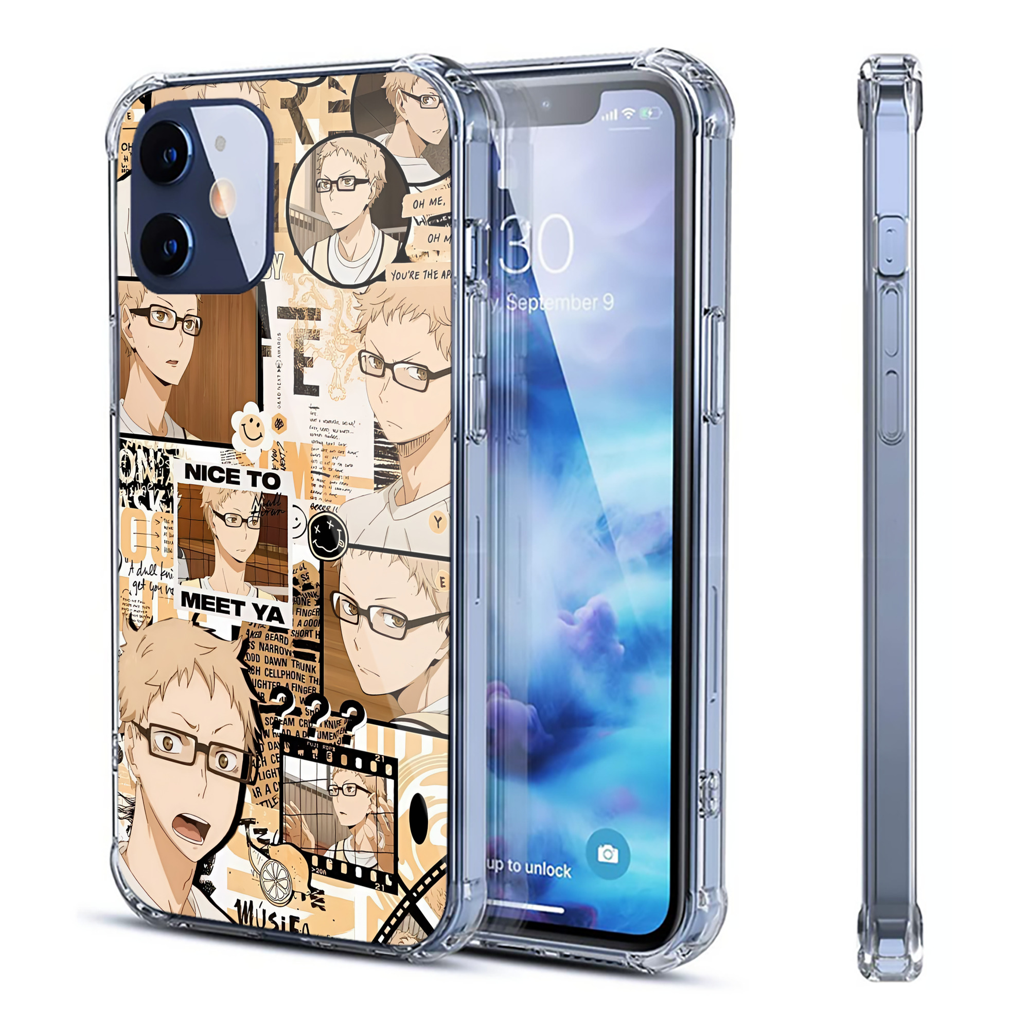 （画像用） ハイキュー!! Haikyu!! 【iPhone 12シリーズ対応】透明スマホケース（クリアソフトケース）